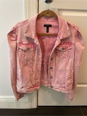 AQUA Pink Denim Jacket (Stretchy)